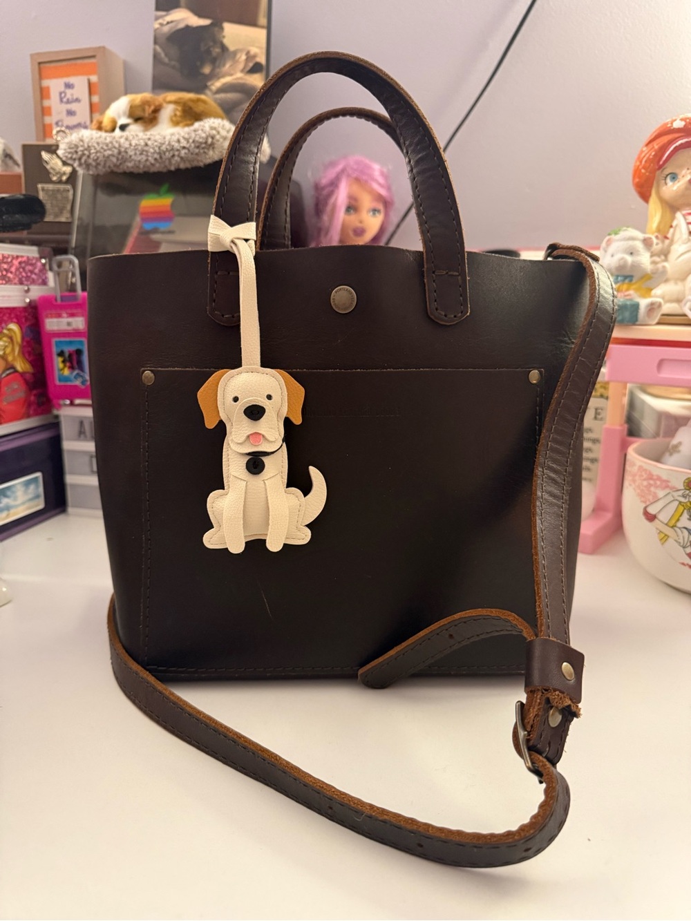 Portland Leather Dark Brown Leather Tote